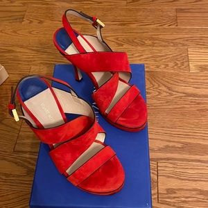 Stuart Weitzman red suade shoes - size 6